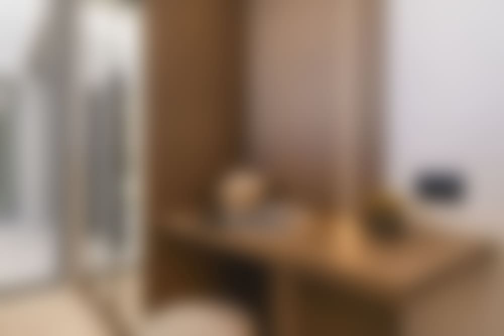 A little study area in bedroom 2.